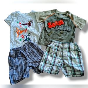 Baby outfits mix and match 2 pairs shorts 2 shirts